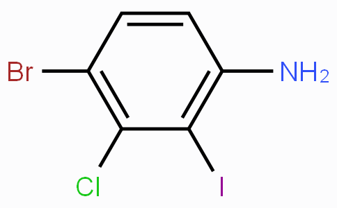 CAS No. 1426566-90-6, 4-Bromo-3-chloro-2-iodoaniline