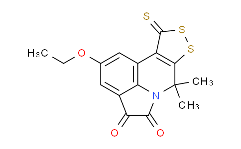 497231-43-3 | 2-Ethoxy-7,7-dimethyl-10-thioxo-7,10-dihydro1,2dithiolo3,4-cpyrrolo3,2,1-ijquinoline-4,5-dione