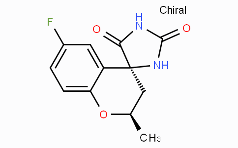 CAS No. 102916-95-0, (2R,4S)-6-fluoro-2-methylspiro[chroman-4,4'-imidazolidine]-2',5'-dione