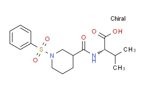 2648935-21-9 | (2S)-2-{1-(benzenesulfonyl)piperidin-3-ylformamido}-3-methylbutanoic acid