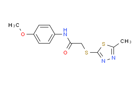 MC215T79 | 329079-69-8 | N-(4-methoxyphenyl)-2-((5-methyl-1,3,4-thiadiazol-2-yl)thio)acetamide