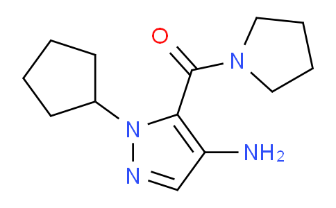2101196-24-9 | 1-cyclopentyl-5-(pyrrolidin-1-ylcarbonyl)-1H-pyrazol-4-amine