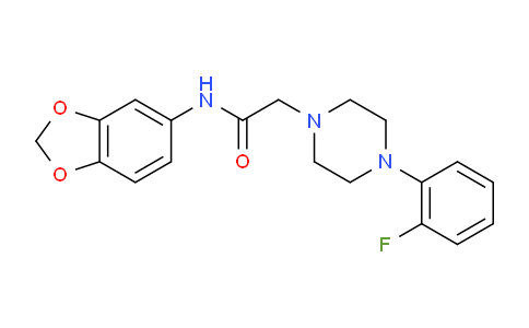 491867-82-4 | N-(1,3-benzodioxol-5-yl)-2-[4-(2-fluorophenyl)-1-piperazinyl]acetamide