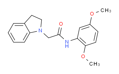 491867-66-4 | 2-(2,3-dihydroindol-1-yl)-N-(2,5-dimethoxyphenyl)acetamide
