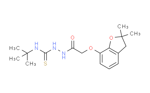 497060-79-4 | N-(tert-butyl)-2-{[(2,2-dimethyl-2,3-dihydro-1-benzofuran-7-yl)oxy]acetyl}hydrazinecarbothioamide