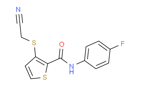 MC21H567 | 303150-71-2 | 3-[(Cyanomethyl)sulfanyl]-N-(4-fluorophenyl)-2-thiophenecarboxamide