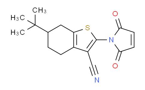 438532-35-5 | 6-tert-Butyl-2-(2,5-dioxo-2,5-dihydro-1H-pyrrol-1-yl)-4,5,6,7-tetrahydro-1-benzothiophene-3-carbonitrile