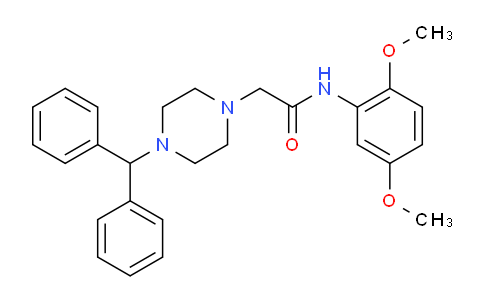 MC21P197 | 333775-80-7 | 2-(4-benzhydrylpiperazin-1-yl)-N-(2,5-dimethoxyphenyl)acetamide