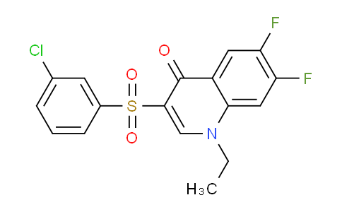 DY229B05 | 1326863-28-8 | 3-(3-chlorobenzenesulfonyl)-1-ethyl-6,7-difluoro-1,4-dihydroquinolin-4-one