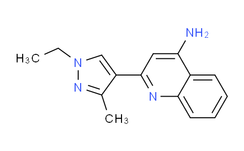 MC22M495 | 2171318-09-3 | 2-(1-ethyl-3-methyl-1H-pyrazol-4-yl)quinolin-4-amine