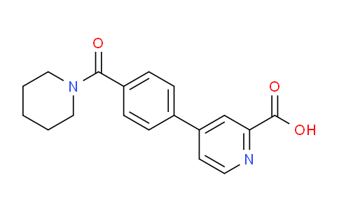 1262004-63-6 | 4-[4-(Piperidine-1-carbonyl)phenyl]picolinic acid