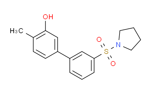 1261917-83-2 | 2-methyl-5-(3-pyrrolidin-1-ylsulfonylphenyl)phenol