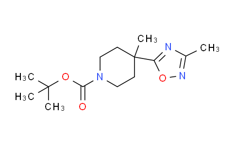 1443981-38-1 | tert-butyl 4-methyl-4-(3-methyl-1,2,4-oxadiazol-5-yl)piperidine-1-carboxylate