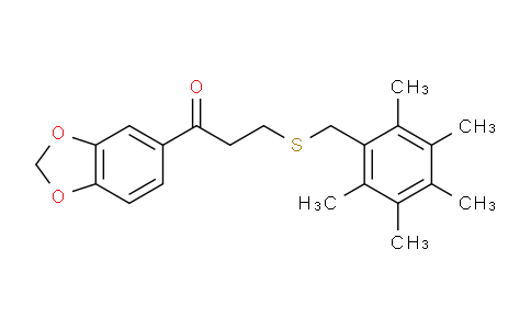 MC23E656 | 882749-20-4 | 1-(1,3-BENZODIOXOL-5-YL)-3-[(2,3,4,5,6-PENTAMETHYLBENZYL)SULFANYL]-1-PROPANONE