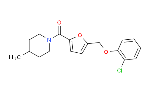 494858-37-6 | PIPERIDINE, 1-[[5-[(2-CHLOROPHENOXY)METHYL]-2-FURANYL]CARBONYL]-4-METHYL-