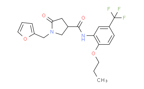 870760-17-1 | 3-吡咯烷甲酰胺，1-(2-呋喃甲基)-5-氧代-N-[2-丙氧基-5-(三氟甲基)苯基]-