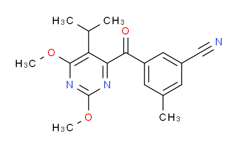 1097628-99-3 | 3-(5-isopropyl-2,6-dimethoxy-pyrimidine-4-carbonyl)-5-methyl-benzonitrile