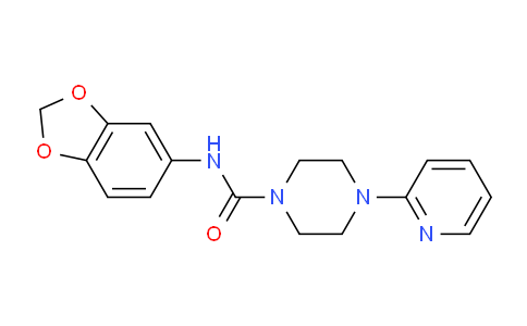 MC244S64 | 692732-87-9 | N-(2H-1,3-benzodioxol-5-yl)-4-(pyridin-2-yl)piperazine-1-carboxamide