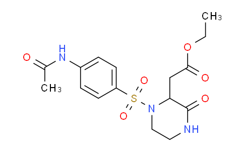318469-56-6 | Ethyl 2-(1-{[4-(acetylamino)phenyl]sulfonyl}-3-oxo-2-piperazinyl)acetate