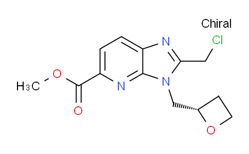 DY24F997 | 2230200-79-8 | 3H-Imidazo[4,5-b]pyridine-5-carboxylic acid, 2-(chloromethyl)-3-[(2S)-2-oxetanylmethyl]-, methyl ester