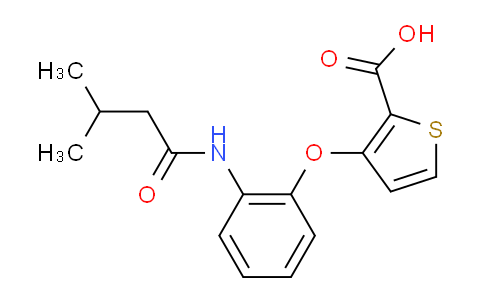 DY24M400 | 900019-05-8 | 3-[2-(3-methylbutanamido)phenoxy]thiophene-2-carboxylic acid