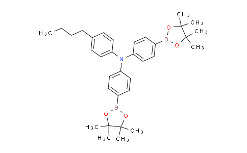 CAS No. 444289-55-8, Benzenamine, 4-​butyl-​N,​N-​bis[4-​(4,​4,​5,​5-​tetramethyl-​1,​3,​2-​dioxaborolan-​2-​yl)​phenyl]​-