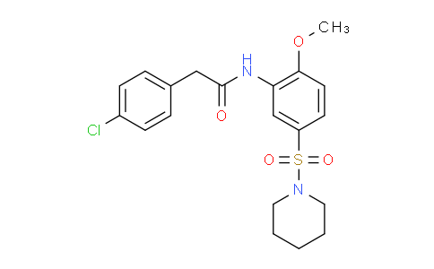 940850-10-2 | 4-氯-N-[2-甲氧基-5-(1-哌啶磺酰基)苯基]-苯乙酰胺