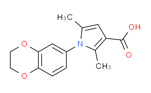 CAS No. 923806-94-4, 1-(2,3-ジヒドロ-1,4-ベンゾジオキシン-6-イル)-2,5-ジメチル-1H-ピロール-3-カルボン酸