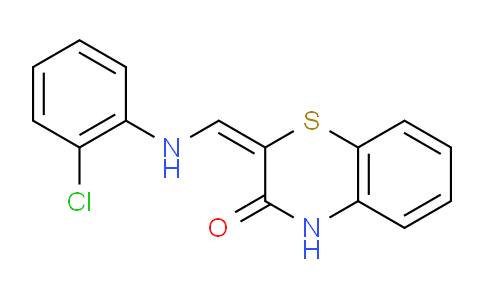 DY251D63 | 338416-69-6 | (2E)-2-{[(2-chlorophenyl)amino]methylidene}-3,4-dihydro-2H-1,4-benzothiazin-3-one
