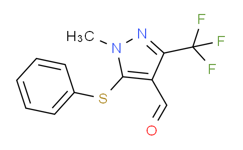 321533-77-1 | 1-Methyl-5-(phenylsulfanyl)-3-(trifluoromethyl)-1H-pyrazole-4-carbaldehyde