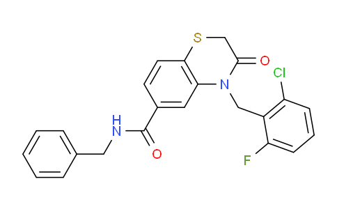 702662-64-4 | N-benzyl-4-(2-chloro-6-fluorobenzyl)-3-oxo-3,4-dihydro-2H-1,4-benzothiazine-6-carboxamide