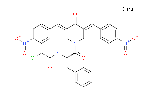 2649154-57-2 | N-[(2S)-1-[(3E,5E)-3,5-bis[(4-nitrophenyl)methylidene]-4-oxopiperidin-1-yl]-1-oxo-3-phenylpropan-2-yl]-2-chloroacetamide