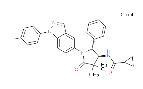 2452396-89-1 | N-((2R,3S)-1-(1-(4-fluorophenyl)-1H-indazol-5-yl)-4,4-dimethyl-5-oxo-2-phenylpyrrolidin-3-yl)cyclopropanecarboxamide