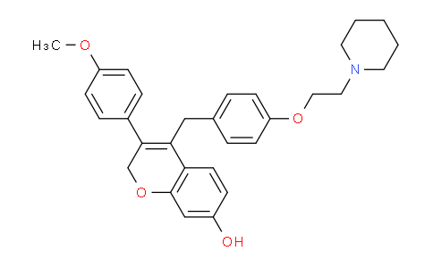 MC255T56 | 444643-64-5 | 2H-1-Benzopyran-7-ol, 3-(4-methoxyphenyl)-4-((4-(2-(1-piperidinyl)ethoxy)phenyl)methyl)-