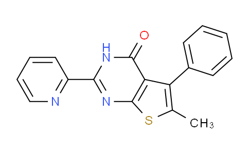 724746-07-0 | 6-methyl-5-phenyl-2-(2-pyridinyl)thieno[2,3-d]pyrimidin-4(3H)-one