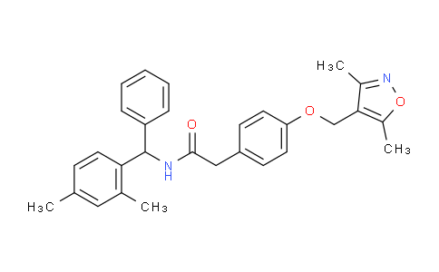 1421837-45-7 | 2-[4-[(3,5-dimethyl-1,2-oxazol-4-yl)methoxy]phenyl]-N-[(2,4-dimethylphenyl)-phenylmethyl]acetamide