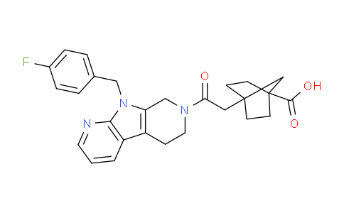 1354805-08-5 | 4-[2-[8-[(4-Fluorophenyl)methyl]-5,8,10-triazatricyclo[7.4.0.02,7]trideca-1(9),2(7),10,12-tetraen-5-yl]-2-oxoethyl]bicyclo[2.2.1]heptane-1-carboxylic acid