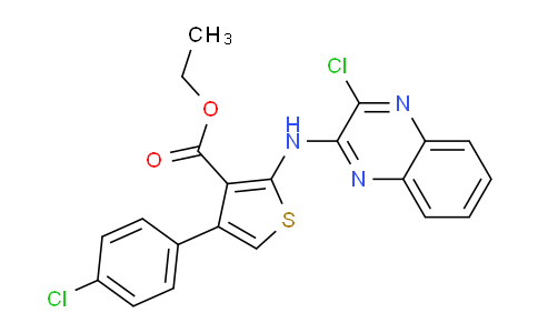 DY259C49 | 744230-47-5 | エチル4-(4-クロロフェニル)-2-(3-クロロキノキサリン-2-イル)アミノチオフェン-3-カルボキシレート
