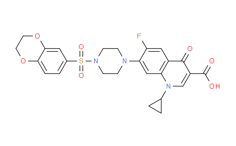 743441-94-3 | 1-cyclopropyl-7-4-(2,3-dihydro-1,4-benzodioxine-6-sulfonyl)piperazin-1-yl-6-fluoro-4-oxo-1,4-dihydroquinoline-3-carboxylic acid
