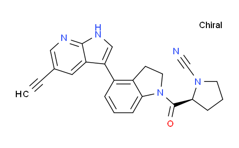 MC25C114 | 2383117-96-0 | (2S)-2-[[4-(5-Ethynyl-1H-pyrrolo[2,3-b]pyridin-3-yl)-2,3-dihydro-1H-indol-1-yl]carbonyl]-1-pyrrolidinecarbonitrile