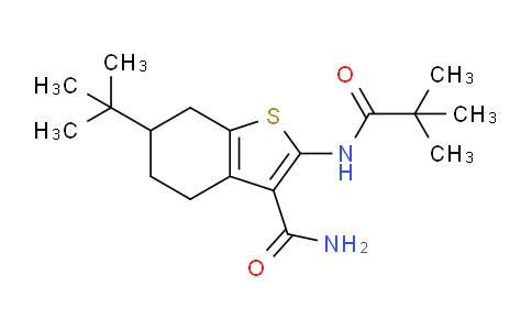 DY25C308 | 407587-01-3 | Benzo[b]thiophene-3-carboxamide, 6-(1,1-dimethylethyl)-2-[(2,2-dimethyl-1-oxopropyl)amino]-4,5,6,7-tetrahydro-