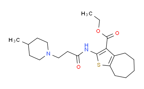 381731-49-3 | 4H-Cyclohepta[b]thiophene-3-carboxylic acid, 5,6,7,8-tetrahydro-2-[[3-(4-methyl-1-piperidinyl)-1-oxopropyl]amino]-, ethyl ester