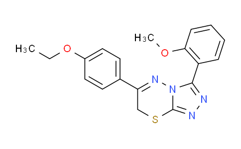 DY25H068 | 578723-96-3 | 6-(4-ethoxyphenyl)-3-(2-methoxyphenyl)-7H-[1,2,4]triazolo[3,4-b][1,3,4]thiadiazine