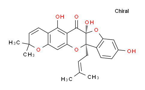 MC25H800 | 76464-71-6 | (6aS,11bR)-5,6a,9-trihydroxy-2,2-dimethyl-11b-(3-methylbut-2-en-1-yl)-6a,11b-dihydro-2H,6H-[1]benzofuro[3,2-b]pyrano[3,2-g]chromen-6-one
