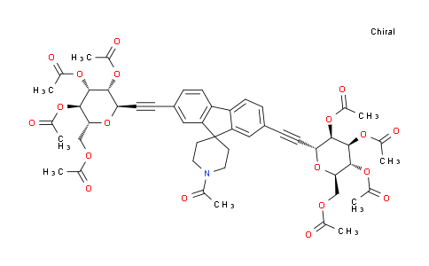 DY25M517 | 1804962-84-2 | [(2R,3R,4R,5R,6R)-3,4,5-Triacetoxy-6-[2-[1'-acetyl-7-[2-[(2R,3R,4R,5R,6R)-3,4,5-triacetoxy-6-(acetoxymethyl)tetrahydropyran-2-yl]ethynyl]spiro[fluorene-9,4'-piperidine]-2-yl]ethynyl]tetrahydropyran-2-yl]methyl acetate