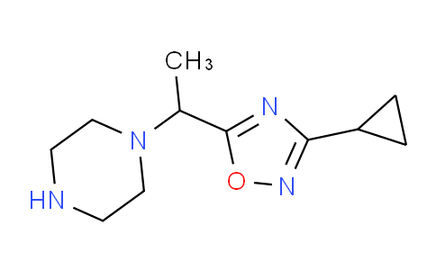 1247576-93-7 | 1-1-(3-cyclopropyl-1,2,4-oxadiazol-5-yl)ethylpiperazine