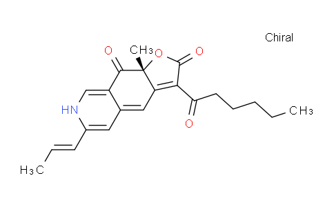 514-66-9 | (9aR)-3-hexanoyl-9a-methyl-6-[(1E)-prop-1-en-1-yl]furo[3,2-g]isoquinoline-2,9(7H,9aH)-dione