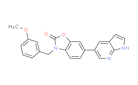 DY25W721 | 2754265-66-0 | 2(3H)-Benzoxazolone, 3-[(3-methoxyphenyl)methyl]-6-(1H-pyrrolo[2,3-b]pyridin-5-yl)-