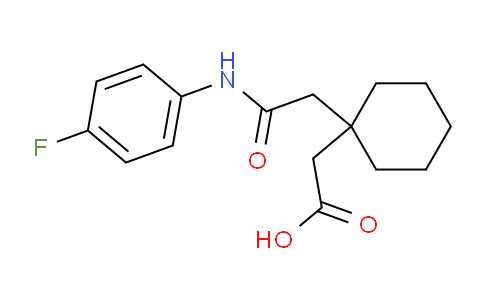 DY25W826 | 748146-89-6 | 2-(1-{[(4-Fluorophenyl)carbamoyl]methyl}cyclohexyl)acetic acid