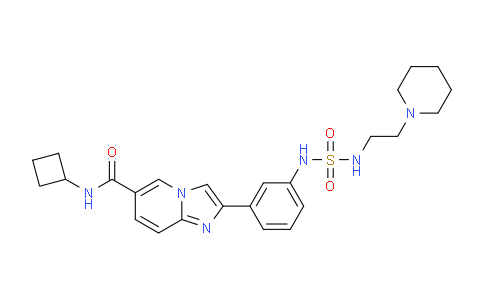 DY25Y891 | 2597186-19-9 | N-cyclobutyl-2-[3-(2-piperidin-1-ylethylsulfamoylamino)phenyl]imidazo[1,2-a]pyridine-6-carboxamide